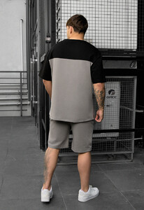 Фото - Повседневный оверсайз костюм Staff ko black & gray2 oversize - Men box