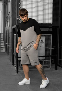 Фото - Повседневный оверсайз костюм Staff ko black & gray2 oversize - Men box