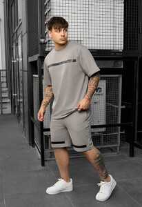 Фото - Летний оверсайз комплект Staff ra gray oversize - Men box