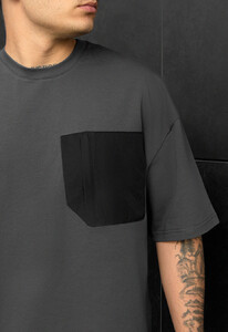 Фото - Спортивный оверсайз комплект Staff kas dark gray oversize - Men box