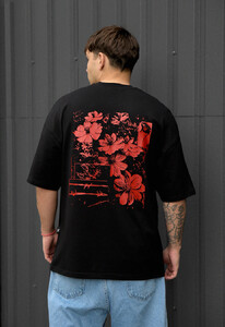 Фото - Оверсайз футболка с цветами Staff red flowers oversize - Men box