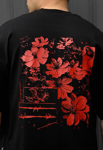Фото - Оверсайз футболка с цветами Staff red flowers oversize - Men box