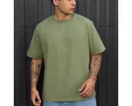 Фото - Однотонна оверсайз футболка Staff green oversize - Men box