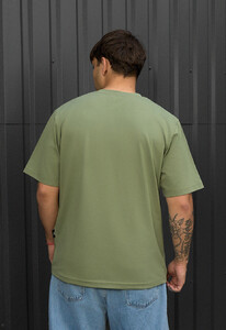Фото - Однотонна оверсайз футболка Staff green oversize - Men box
