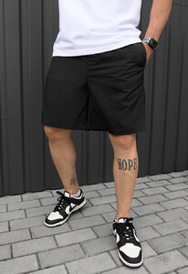 Фото - Однотонні шорти чорного кольору Staff bea black - Men box