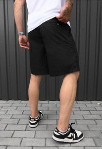 Фото - Однотонні шорти чорного кольору Staff bea black - Men box