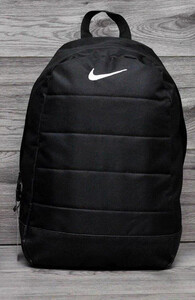 Фото - Городской рюкзак "Матрас" с белым логотипом. Цвет: черный - Men box