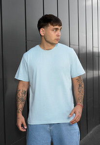 Фото - Бавовняна футболка блакитного кольору Staff light blue - Men box