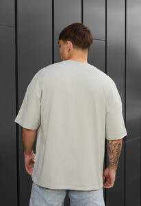 Фото - Мужская футболка без принтов Staff light olive oversize - Men box