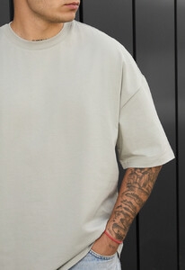Фото - Мужская футболка без принтов Staff light olive oversize - Men box