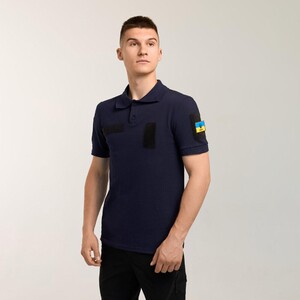 Фото - Бавовняне поло футболка Pobedov Royal кольору наві - Men box