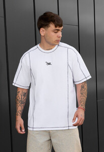 Фото - Стильная мужская футболка Staff white logo oversize - Men box