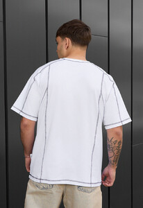 Фото - Стильная мужская футболка Staff white logo oversize - Men box