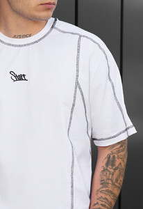 Фото - Стильная мужская футболка Staff white logo oversize - Men box