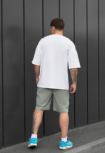 Фото - Летний оверсайз комплект Staff patt white & light olive oversize - Men box