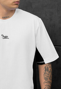 Фото - Хлопковая футболка черно-белая Staff white & black logo - Men box
