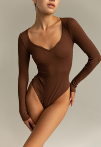 Фото - Однотонне коричневе боді для дівчат Staff kr brown - Men box