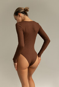 Фото - Однотонне коричневе боді для дівчат Staff kr brown - Men box