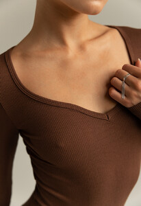 Фото - Однотонне коричневе боді для дівчат Staff kr brown - Men box