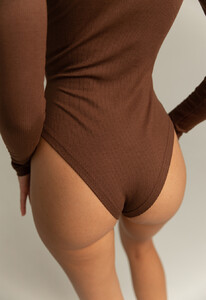 Фото - Однотонне коричневе боді для дівчат Staff kr brown - Men box