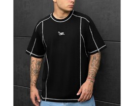 Фото - Стильная мужская футболка с принтом Staff black logo oversize - Men box