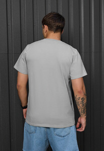 Фото - Чоловіча бавовняна футболка сірого кольору Staff light gray basic - Men box
