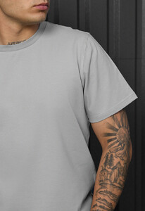 Фото - Чоловіча бавовняна футболка сірого кольору Staff light gray basic - Men box