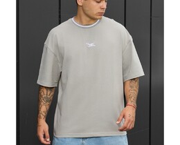 Фото - Футболка повседневная серого цвета Staff gray logo oversize - Men box