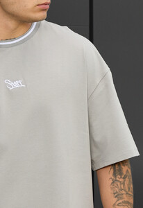 Фото - Футболка повседневная серого цвета Staff gray logo oversize - Men box