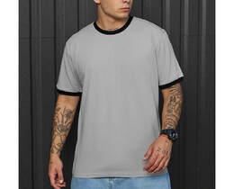 Фото - Футболка чоловіча натуральна від бренду Staff ve gray & black - Men box
