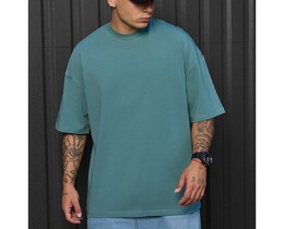 Фото - Базова чоловіча оверсайз футболка Staff dark turquoise oversize - Men box