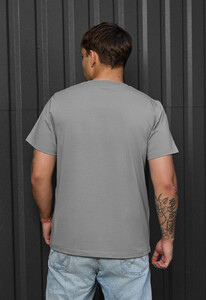 Фото - Футболка чоловіча однотонна сіра Staff gray basic - Men box