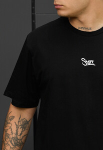 Фото - Мужская футболка с белым принтом Staff black logo - Men box