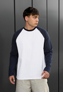 Фото - Двоколірний лонг для хлопців Staff su reglan white & navy - Men box