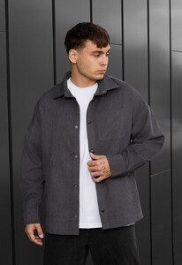 Фото - Темно-сіра вельветова сорочка Staff velvet dark gray - Men box