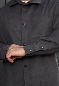 Фото - Темно-сіра вельветова сорочка Staff velvet dark gray - Men box