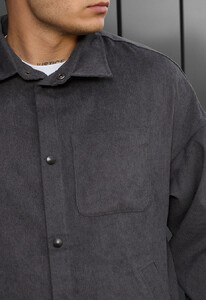 Фото - Темно-сіра вельветова сорочка Staff velvet dark gray - Men box