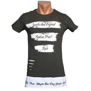 Фото - Футболка для чоловіків від Vip Star Collection кольору хакі - Men box