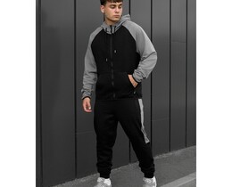 Фото - Комфортный спортивный костюм от Staff evi gray & black - Men box