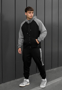 Фото - Комфортный спортивный костюм от Staff evi gray & black - Men box