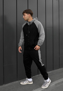 Фото - Комфортный спортивный костюм от Staff evi gray & black - Men box