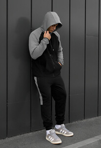 Фото - Комфортный спортивный костюм от Staff evi gray & black - Men box