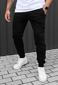 Фото - Спортивні штани у чорному кольорі Staff wol black - Men box