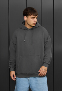 Фото - Оверсайз худі сірого кольору Staff amour oversize - Men box