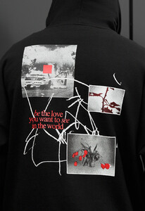 Фото - Всесезонне худі з яскравим принтом Staff be the love oversize - Men box