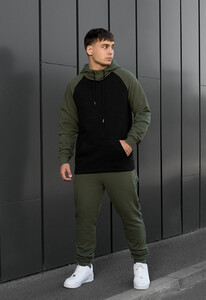 Фото - Двухцветный спортивный костюм Staff ro khaki & black - Men box