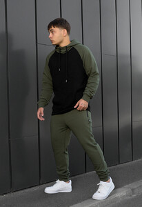 Фото - Двухцветный спортивный костюм Staff ro khaki & black - Men box