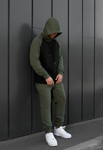 Фото - Двухцветный спортивный костюм Staff ro khaki & black - Men box
