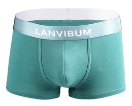Фото - Нижнее белье для мужчин Lanvibum бирюзовые трусы боксеры - Men box