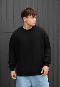 Фото - Повседневный лонгслив для парней Staff black 2 oversize - Men box